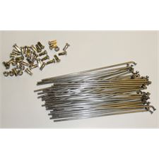 KOLO 18´´ KOTOUČOVÉ - VÝPLET - M4x181 - (36KS DRÁTY NEREZ + 36KS MATICE NIKL) 